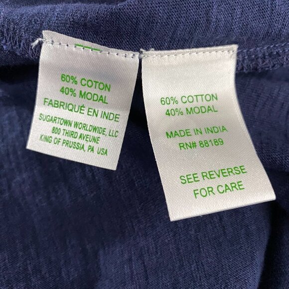 Lilly Pulitzer Surfcrest Dress Medium True Navy Blue‎ Cotton Modal NWT DR-1355 - Picture 10 of 12